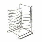 Thumbnail image #1 for American Metalcraft 19107 7-Tier Wall-Mounted Stainless Steel Pizza Pan Rack Case of 2
