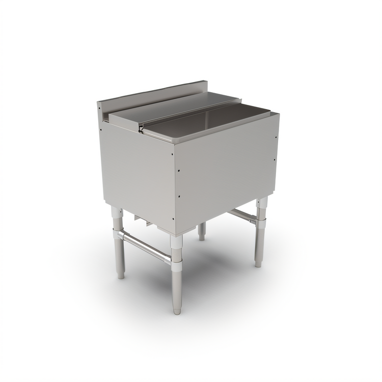 Product image #1 for John Boos Slim-Line 24-Inch Stainless Steel Underbar Ice Bin/Cocktail Unit with 7-Circuit Cold Plate