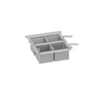 RATIONAL Portion Basket Kit with 4 Perforated 1/6 GN Baskets and Frame for 2-XS