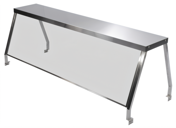 Product image #1 for Serv-Ware SG4-1 Single-Sided Stainless Steel Sanitary Guard for EST4-1 & EST4-2 Food Bars