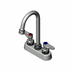 Thumbnail image #1 for 4-Inch Deck Mount Workboard Mixing Faucet with 4-3/8-Inch Swivel/Rigid Gooseneck and 2.2 GPM Vandal Resistant Aerator
