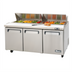 Thumbnail image #1 for Migali Competitor Series® 72.7-Inch Three-Section Refrigerated Counter/Sandwich Prep Table, 24.5 Cu. Ft., Rear-Mount Self-Contained, 18-Pan Capacity