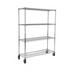 Thumbnail image #1 for Rubbermaid Commercial Products 4-Shelf Safety Storage Rack, 50 x 18 x 67 Inches, Chrome Wire Shelving Unit