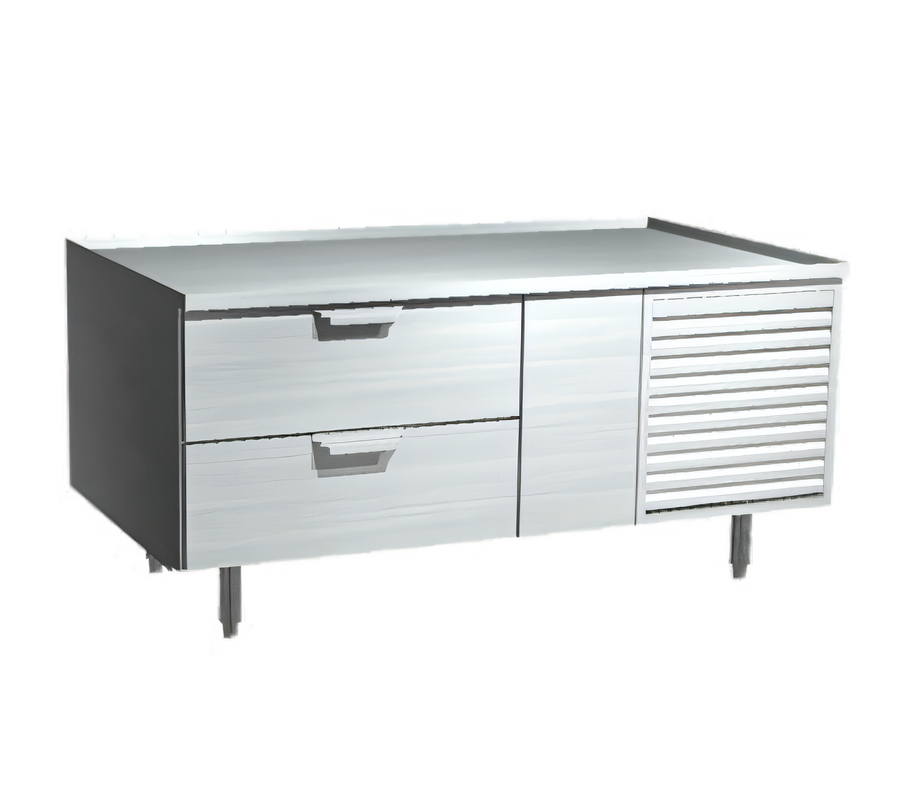 Product image #1 for La Rosa 54-Inch One-Section Self-Contained Refrigerated Equipment Stand with 2 Drawers, Stainless Steel