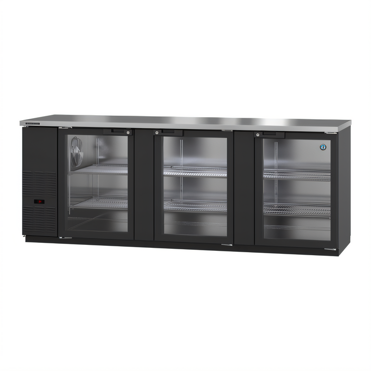 Product image #1 for Hoshizaki BB95-G 95.5-Inch Three-Section Glass Door Back Bar Cooler