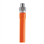 Thumbnail image #1 for BK Resources BKG-GHC-7548 Gas Connector Hose, 48-Inch, 3/4-Inch I.D., 304 Corrugated Stainless Steel, Protective Translucent Coating