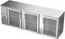 Thumbnail image #2 for Beverage-Air Three-Section Shallow-Depth Glass-Door Back Bar Refrigerator, 94 Inch, Stainless Steel Top & Exterior