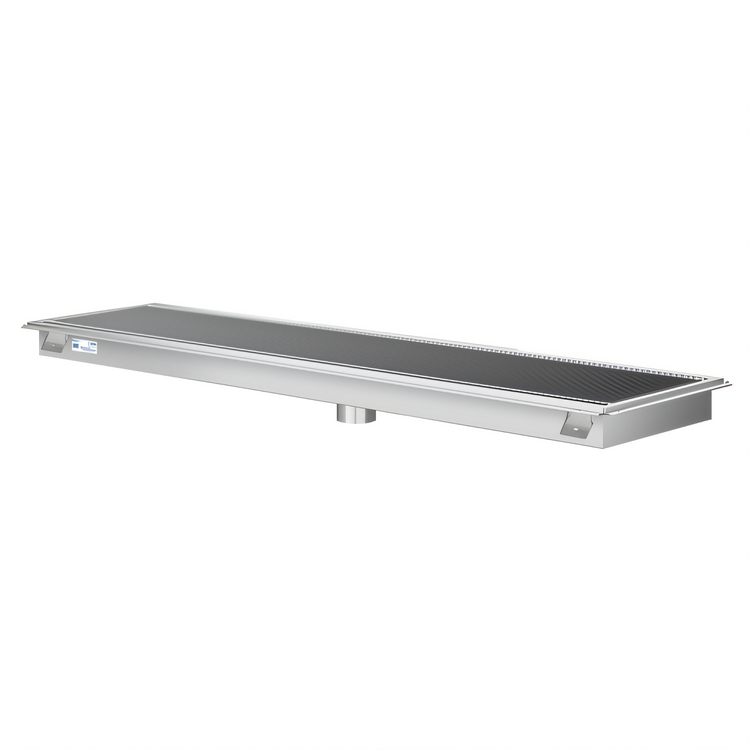 Product image #1 for KoolMore 42-Inch x 18-Inch Commercial Stainless Steel Floor Trough Drain with Subway-Style Grates