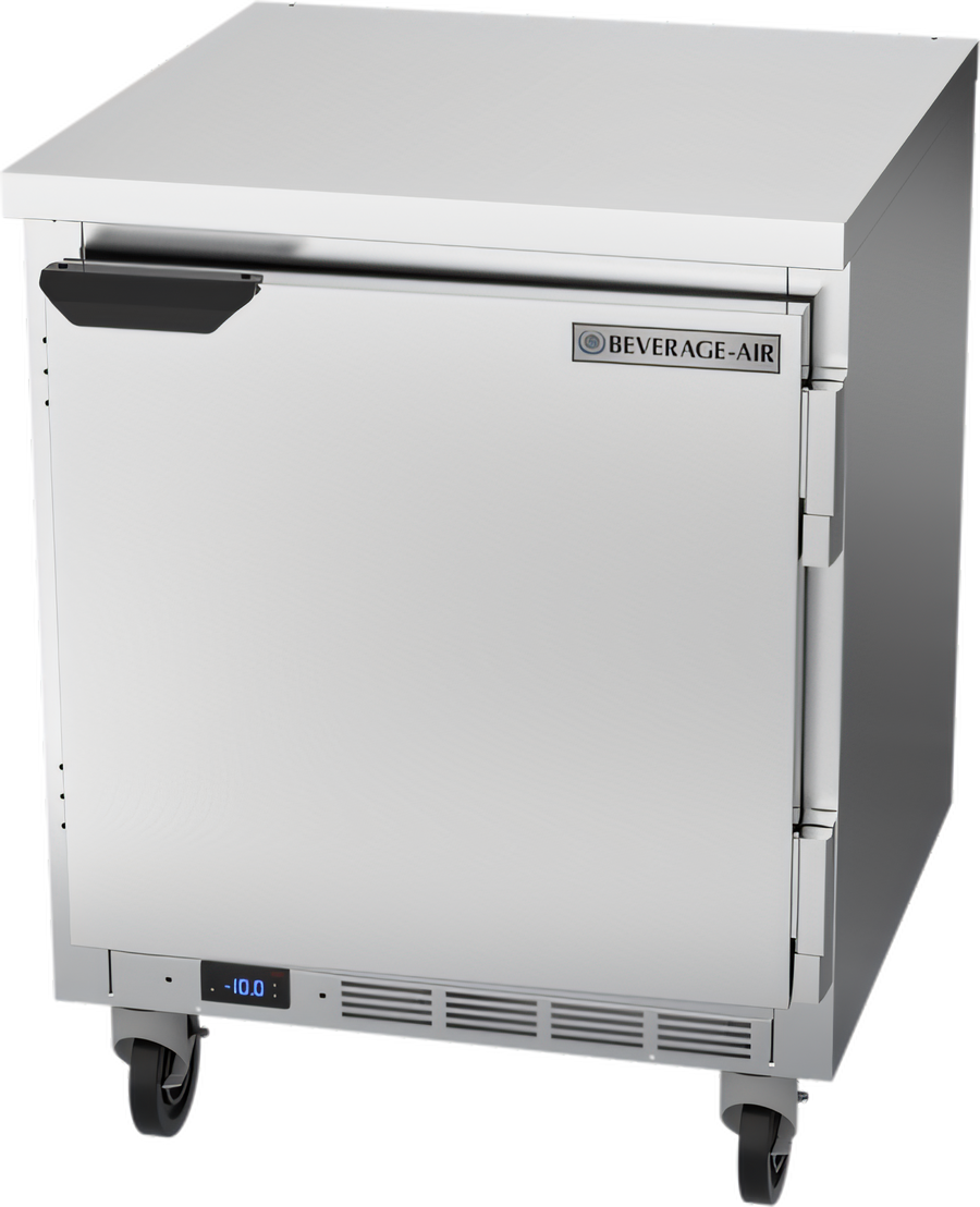Product image #1 for Beverage Air WTF27HC-FLT Shallow Depth Worktop Freezer, 1 Section, Solid Door, Flat Top