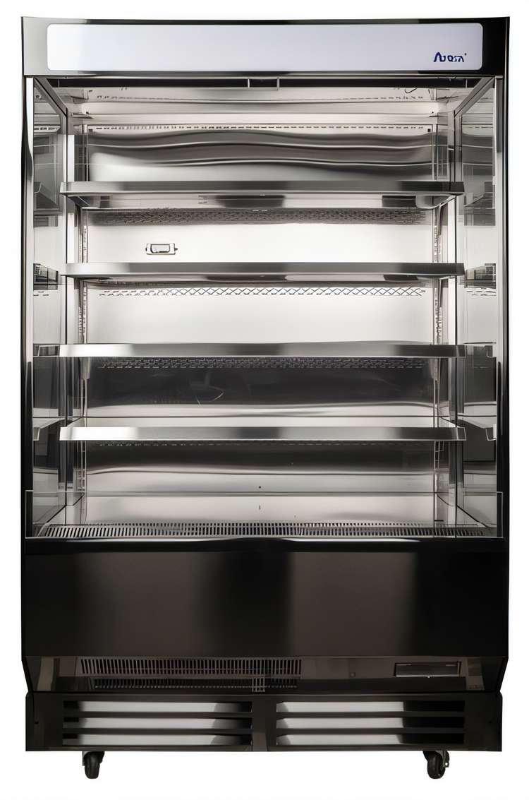 Product image #1 for Atosa AOM-50B Open Air Merchandiser, 51-2/5-Inch Wide, 16.5 Cu. Ft., 4 Shelves, Black Exterior