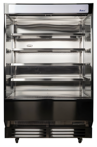 Atosa AOM-50B Open Air Merchandiser, 51-2/5-Inch Wide, 16.5 Cu. Ft., 4 Shelves, Black Exterior