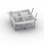 Thumbnail image #1 for RATIONAL 60.75.979 Portion Basket Kit with 4 1/6 GN Frying Baskets and Frame