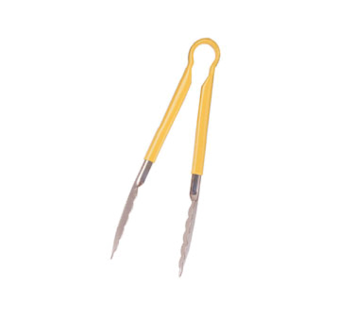 Product image #1 for Crestware 12-Inch Stainless Steel Poultry Tongs with Yellow Cool-Grip Handle