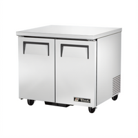 True TUC-36-HC 36-Inch 2-Section Undercounter Refrigerator with Stainless Steel Doors