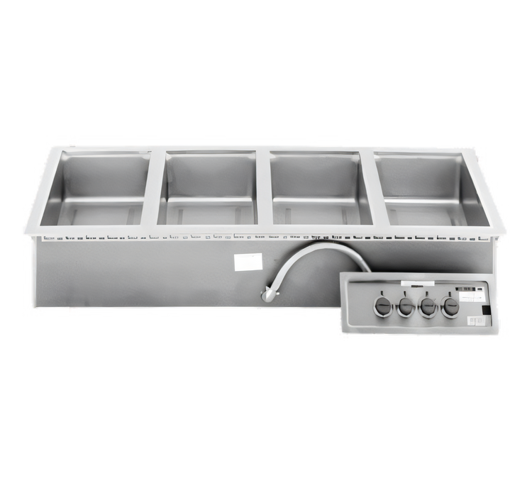 Product image #1 for Wells MOD-400D Top-Mount Built-In Electric Hot Food Well with 4 Full-Size Pan Openings, Wet/Dry Operation