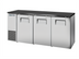 Thumbnail image #1 for 72-Inch Three-Door Solid Swing Back Bar Cooler, 24-Inch Deep, Stainless Steel Exterior, Black Sub Top