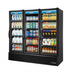 Thumbnail image #1 for True Three-Section Full-Length Glass Door Refrigerated Merchandiser with 12 Shelves, Black Exterior