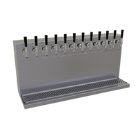 Glastender 12-Faucet Wall-Mount Glycol-Cooled Draft Dispensing Tower, 38-Inch Wide