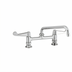 Thumbnail image #1 for T&S Brass Low-Lead 8-Inch Center Deck Mount Manual Faucet with 12-Inch Swing Nozzle and Wrist Handles