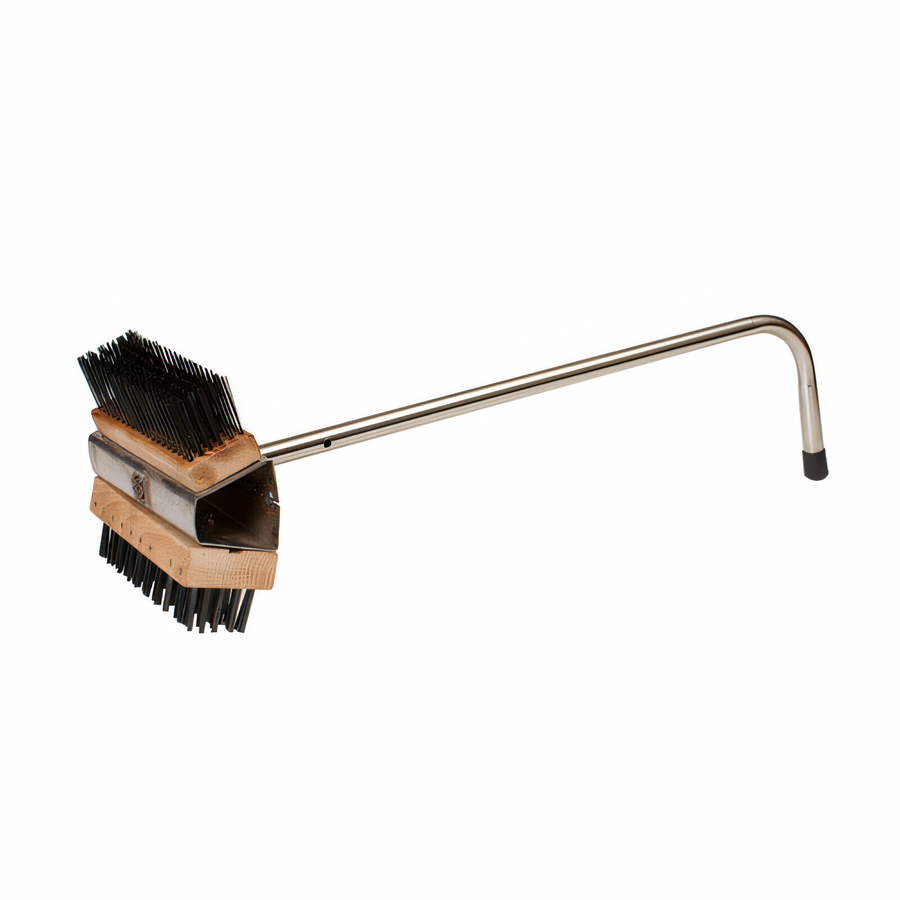 Product image #1 for Winco Dual-Headed Kitchen Cleaning Brush with 8-Inch Head and 22-Inch Stainless Steel Handle