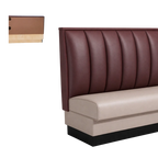Thumbnail image #1 for ATSMFG ATS AT&S-ASWB-W42-6CH GR8 William Wall Booth, 42" high, 6-channel back, removable sinuous spring seat with connecting links, upholstered