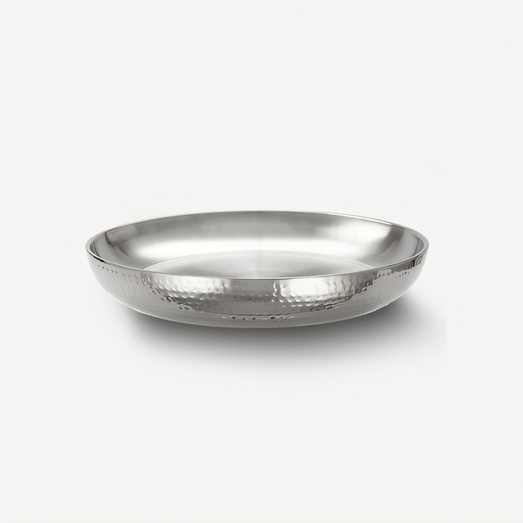 Product image #1 for American Metalcraft 12-Inch Round Double-Wall Stainless Steel Seafood Tray with Hammered Finish, 68 oz.