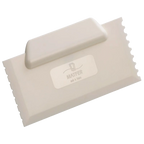 Thumbnail image #1 for Matfer Bourgeat 421743 Chocolate Scraper, 7-1/2"L x 4-1/2"W, Semi-Flexible ABS, Smooth and Small/Large Grooved Sides