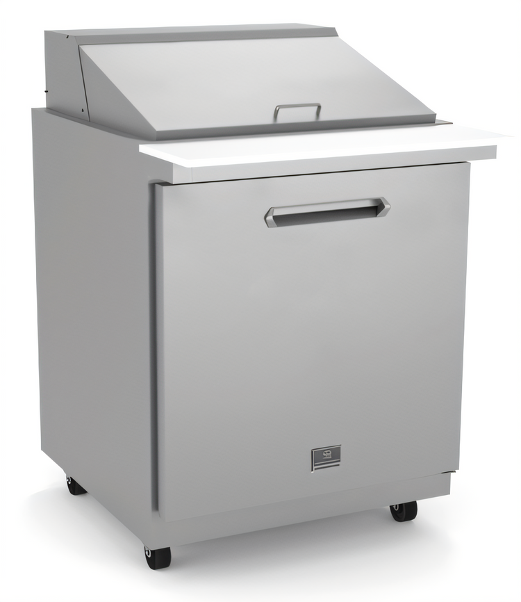 Product image #2 for Kelvinator Commercial 29-Inch Mega Top Refrigerated Sandwich/Salad Prep Table, 1 Section, 1 Door, Rear-Mounted Self-Contained Refrigeration