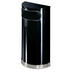 Thumbnail image #1 for Rubbermaid Commercial European Series Half-Round Indoor Receptacle, 9 Gallon, Black/Chrome