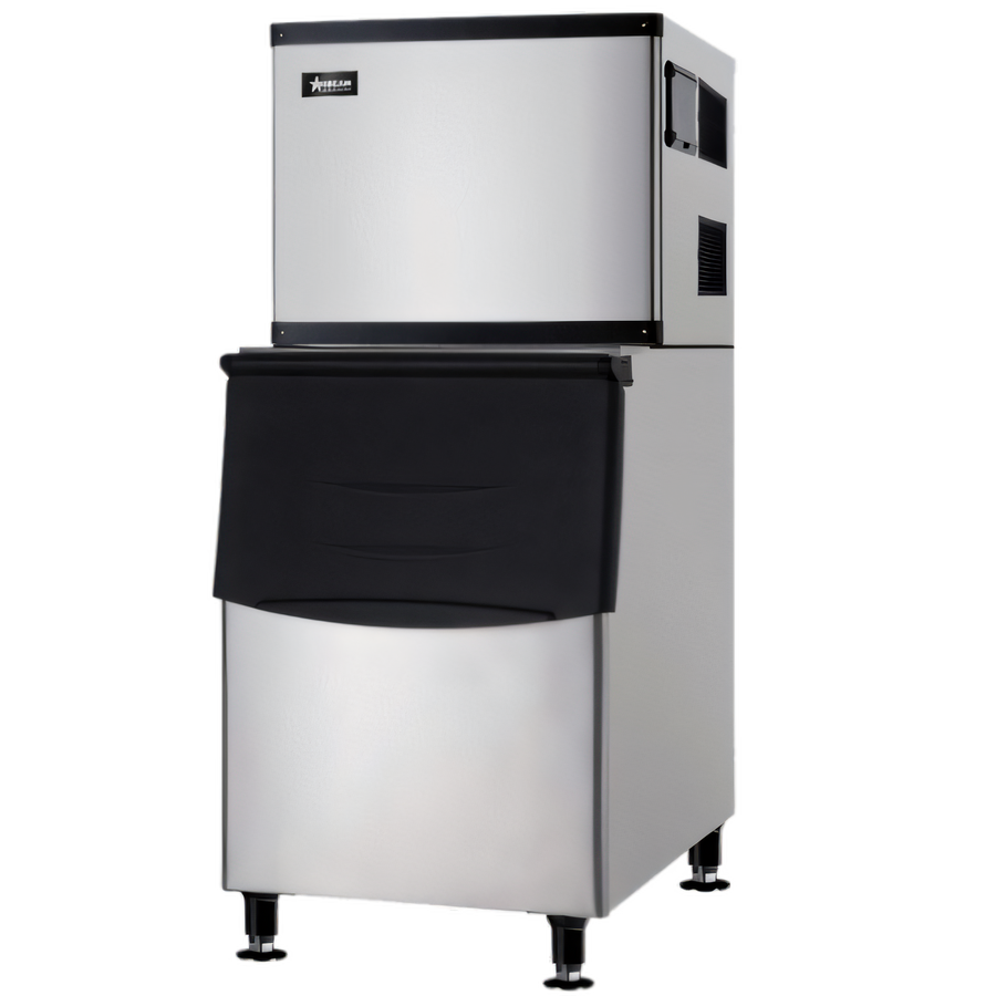 Product image #1 for Omcan USA 500 lb/Day Full Cube Air-Cooled Ice Maker with 375 lb Built-In Storage Bin