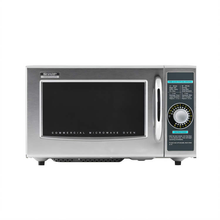Product image #1 for Sharp R-21LCFS Medium-Duty Countertop Commercial Microwave Oven, 1.0 Cu. Ft., 1000W, Dial Timer