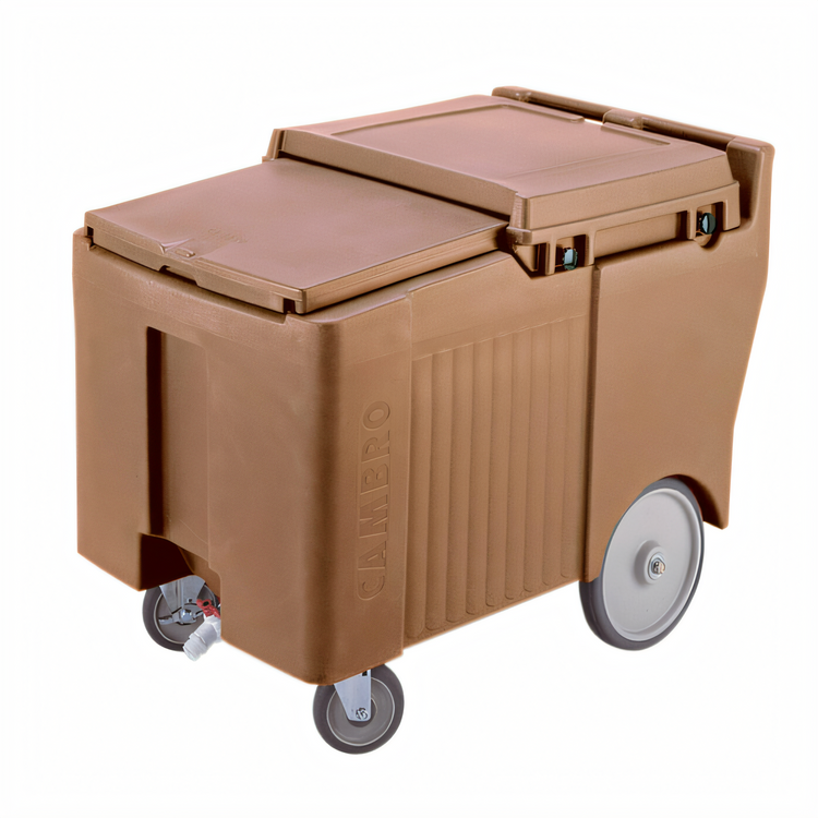 Product image #2 for Cambro SlidingLid 175 lb. Mobile Ice Caddy with Easy Wheels
