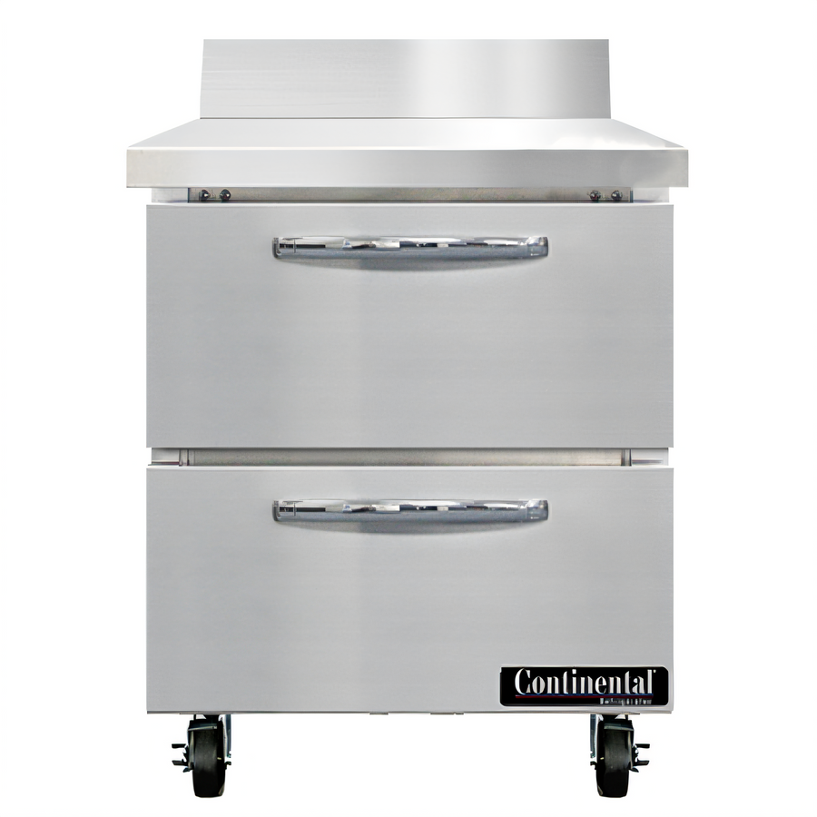 Product image #1 for Continental Refrigerator SWF27NBS-D 27" One-Section Work Top Freezer with Drawers and Backsplash