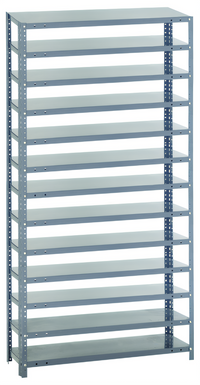 Quantum Heavy-Duty 13-Shelf Stationary Wire Shelving Unit, 36 x 24 x 75 Inches
