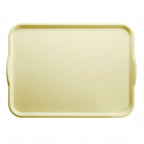 Thumbnail image #1 for Cambro Camtray® 1520H536 Rectangular Fiberglass Cafeteria Tray with Handles, 15 x 20 in, Lemon Chiffon Case of 12