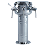 Thumbnail image #1 for Micro Matic USA Sommelier MTM-3PSS-W Countertop Air-Cooled Wine Font, 3 Stainless Steel Side-Pull Faucets, Polished Finish