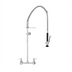 Thumbnail image #1 for Fisher Stainless Steel Spring-Style Pre-Rinse Unit with 8-Inch Backsplash Control Valve, 21-Inch Riser, and 36-Inch Hose