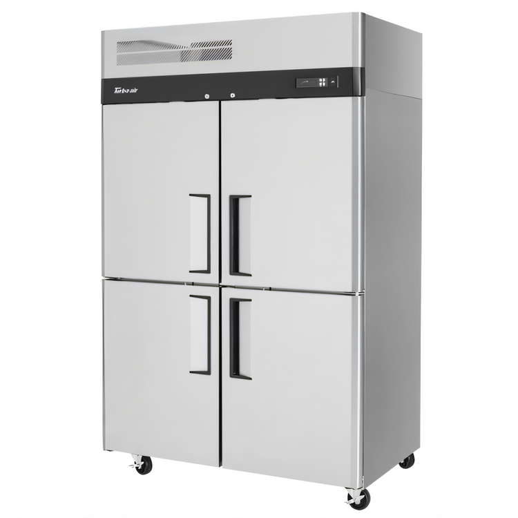 Product image #1 for Turbo Air M3 42.1 Cu. Ft. Two-Section Reach-In Refrigerator with 4 Half-Hinged Solid Doors, Top Mount Self-Contained
