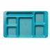Thumbnail image #2 for Cambro Camwear 6-Compartment Rectangular Polycarbonate Tray, 9 x 15 Inches, Teal