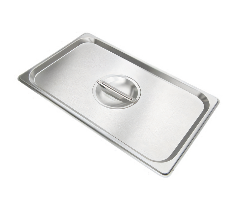 Product image #1 for Admiral Craft FC-165 Full-Size Solid Flat Stainless Steel Deli Food Pan Cover with Recessed Handle