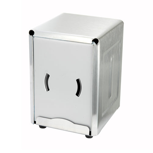 Product image #1 for Winco Half-Size Countertop Stainless Steel Napkin Dispenser, Holds 3-1/2" x 5" Napkins
