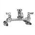 Thumbnail image #1 for Fisher 8-Inch Adjustable Service Sink Faucet with Short Spout, Vacuum Breaker, and Eccentric Stops