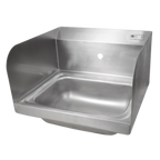 Thumbnail image #1 for John Boos Pro-Bowl PBHS-W-1410-1-SSLR-X Wall-Mounted Stainless Steel Hand Sink, 14 x 10 x 5 in Bowl, Left & Right Side Splashes