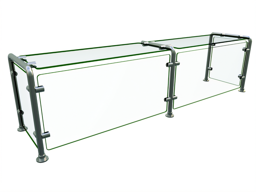 Product image #1 for Hatco Flav-R-Shield Full-Service Pass-Over 2-Bay Food Shield, 60 x 15 Inches