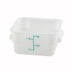 Thumbnail image #1 for Winco PESC-2 2 Qt White Square Polypropylene Food Storage Container, Container Only