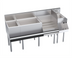 Thumbnail image #1 for Krowne Royal Series 66-Inch Underbar Ice Bin/Cocktail Station with Blender Station, Liquor Display, and 10-Circuit Cold Plate
