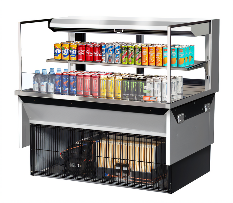 Product image #1 for Turbo Air 48-Inch Low-Profile Drop-In Horizontal Open Refrigerated Display Case, 10.2 Cu. Ft.