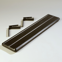 SixStar Solid Drop-Down Food Bar Tray Slide for 4-Foot Bars, 44 x 9 x 2 Inches, Black