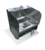 Thumbnail image #1 for Steel Works Stainless 17 x 15-1/4 Inch Wall-Mounted Hand Wash Sink with Knee Operated Valve and Gooseneck Faucet