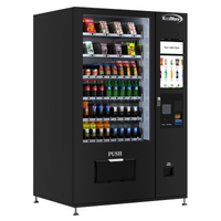 KoolMore Refrigerated Snack Vending Machine, 60 Slots, 22-Inch Touch Screen, Black
